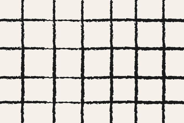 Free vector doodle background, black grid pattern design vector