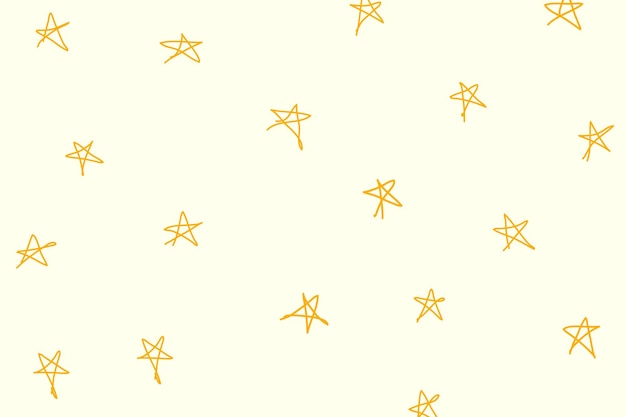 Doodle Background, Yellow Star Pattern Design Vector: Free Download