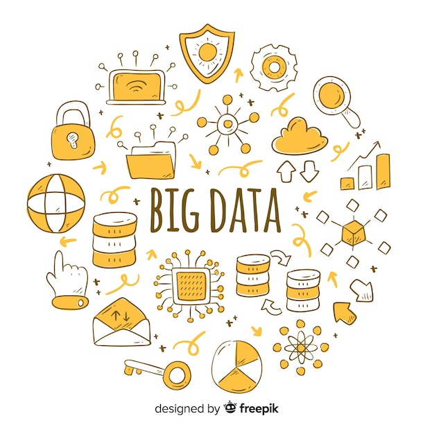 Doodle big data background