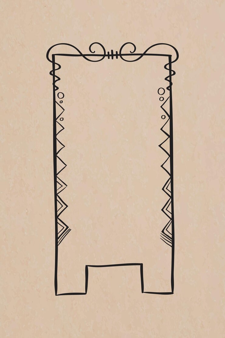 Free Vector doodle bohemian flag banner vector illustration