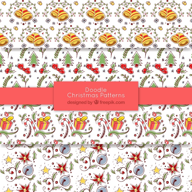 Doodle christmas patterns