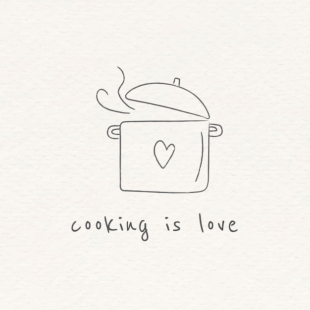 Free vector doodle cooking pot vector