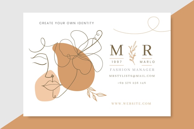 Vettore gratuito carte di moda eleganti di doodle