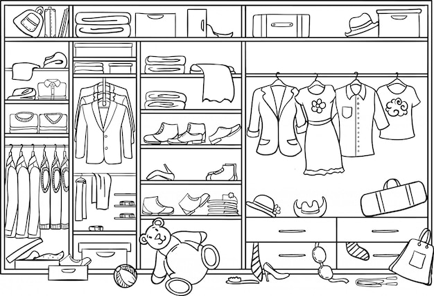 Doodle Family Wardrobe Mess Concept