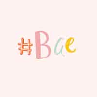 Free vector doodle font #bae