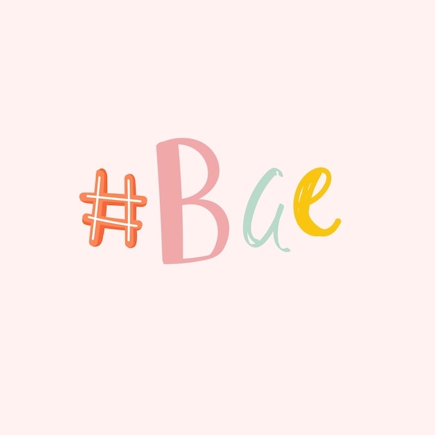 落書きフォント#bae