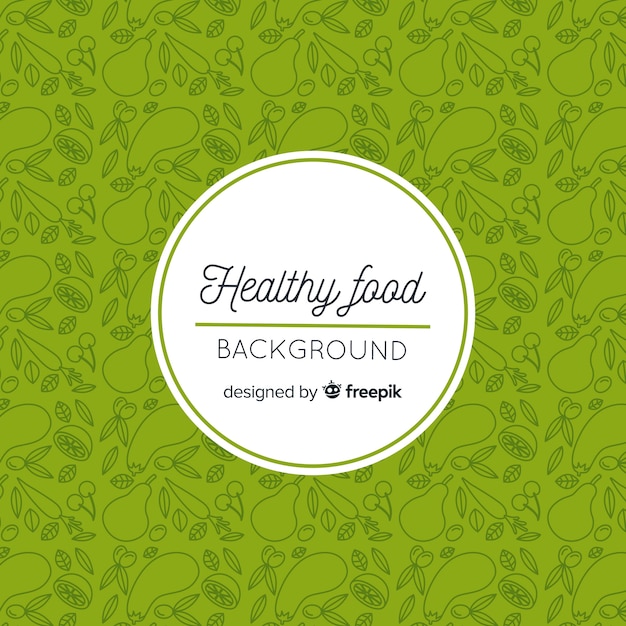 Free vector doodle healthy food background