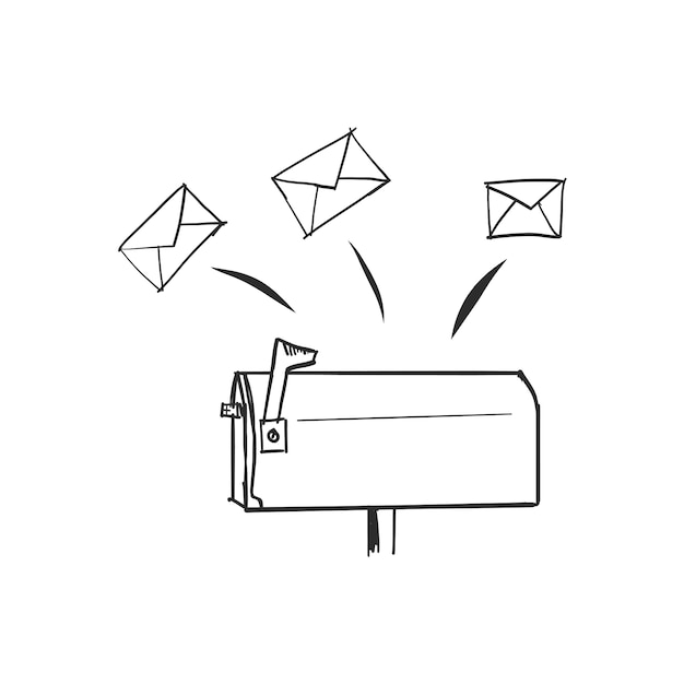 Vettore gratuito mailbox doodle