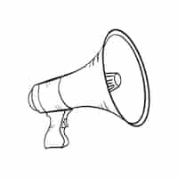 Free vector doodle megaphone