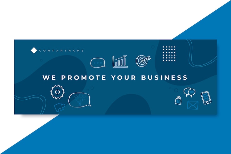 Free Vector doodle monocolor business facebook cover
