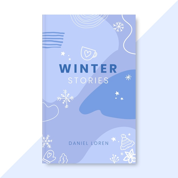 Doodle monocolor winter book cover