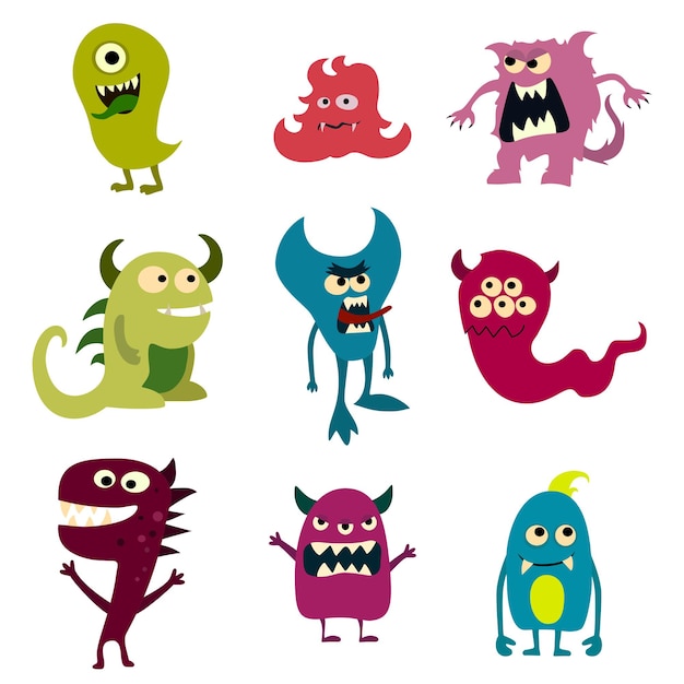 Doodle monsters set