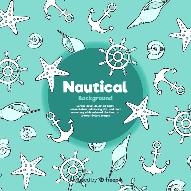 Doodle nautical background