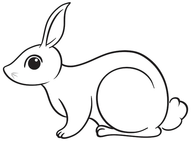 Free vector doodle rabbit cartoon character