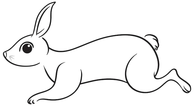 Free vector doodle rabbit cartoon character