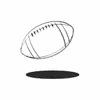 Free vector doodle rugby ball