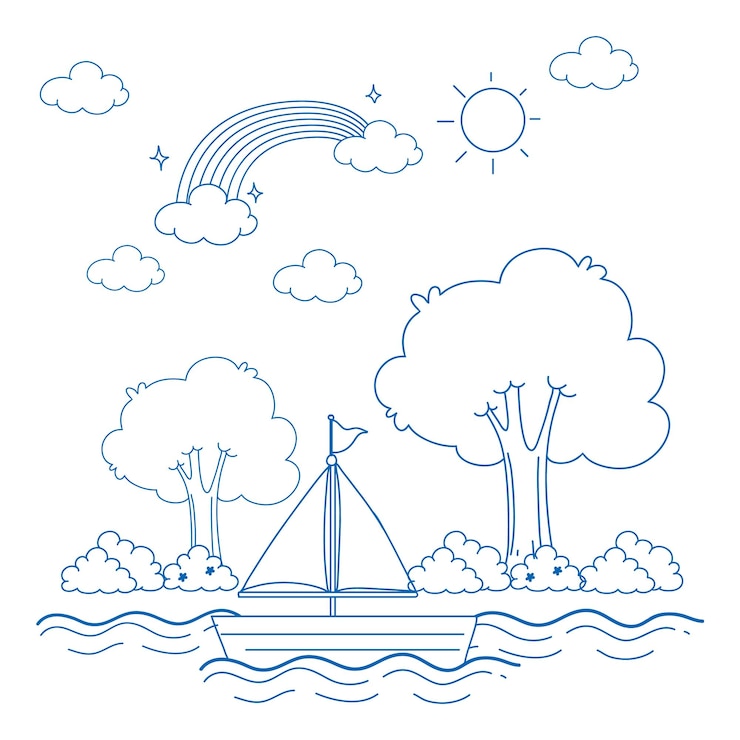 Free Vector a doodle sketch design on white background