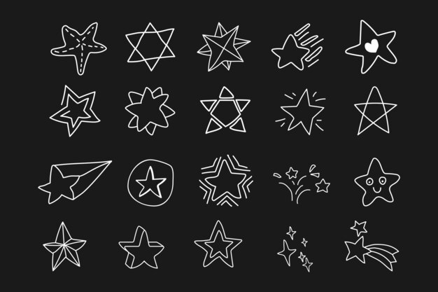 Doodle набор звезд