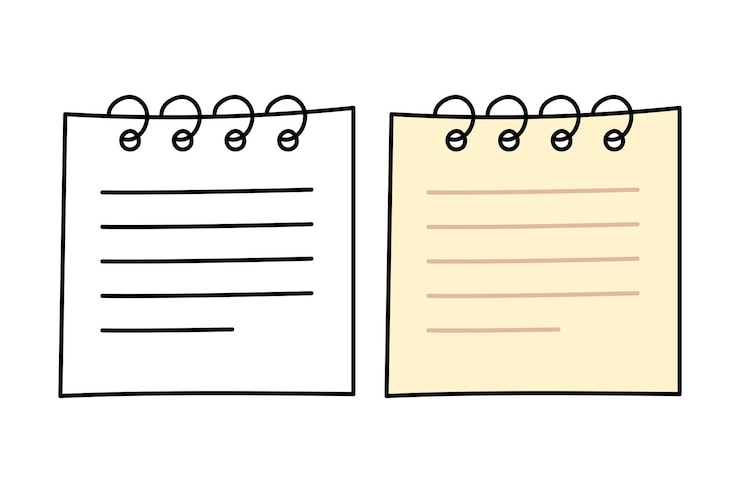 Free Vector doodle style note pad