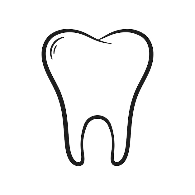 Free vector doodle style tooth