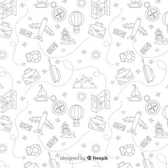 Doodle travel background