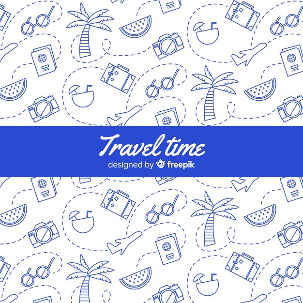 Doodle travel background