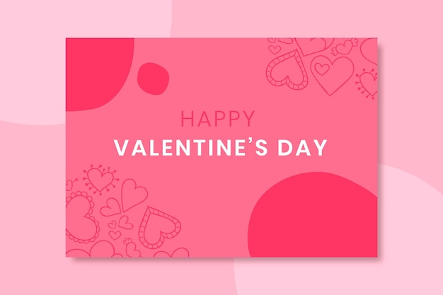 Free vector doodled valentine's day card