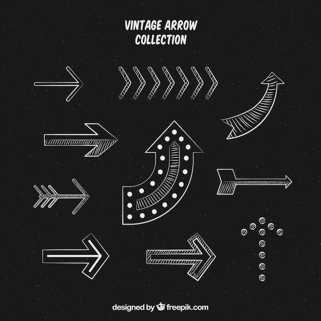 Free vector doodles arrow collection