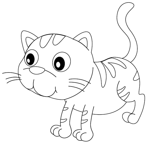 かわいい猫のための落書き製図動物