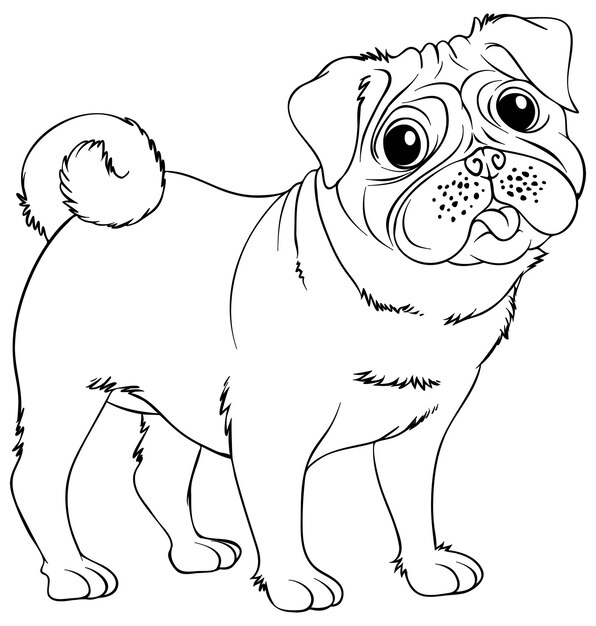 Каракули рисования животного для маленькой собачки