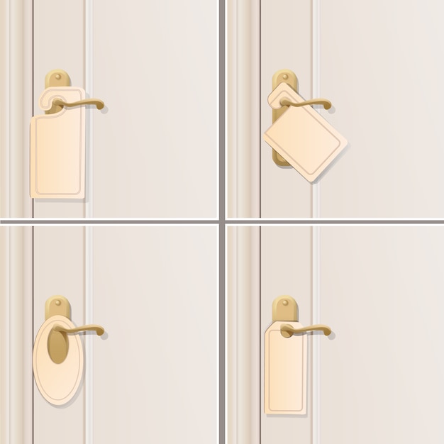 Free vector door handle collection