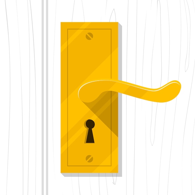 Free vector door handle concept illustration