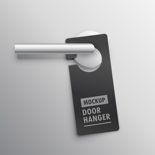 Free vector door hanger, mockup