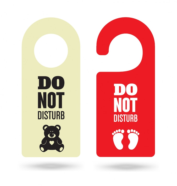Free Vector door hanger set