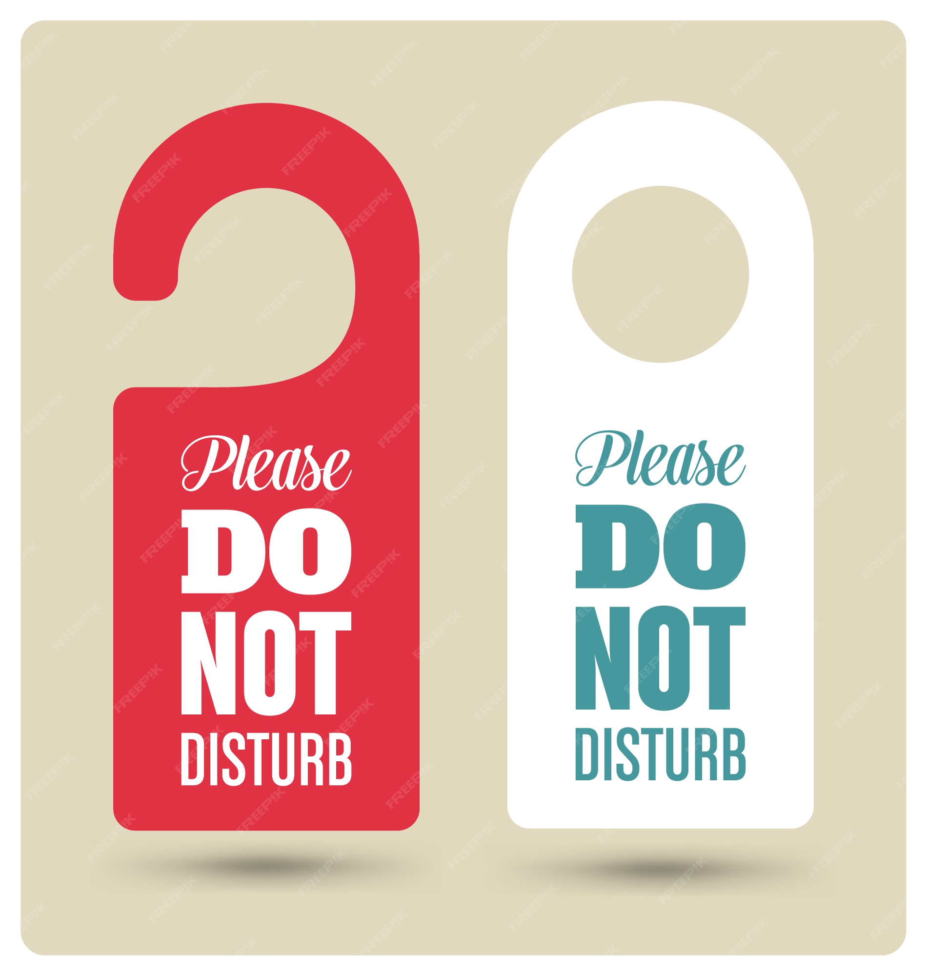 Please Do Not Disturb with Stop Icon - Door Hanger