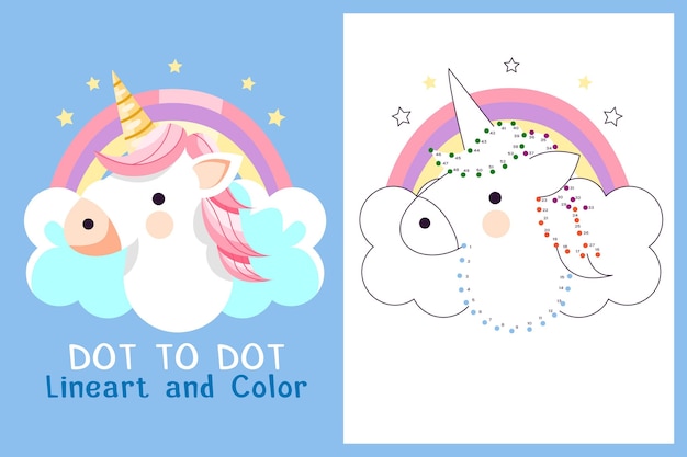 Free vector dot to dot worksheet for kids