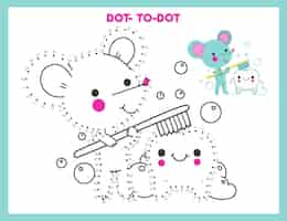 Free vector dot to dot worksheet