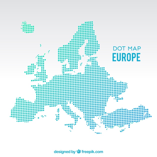 Dot europe map background