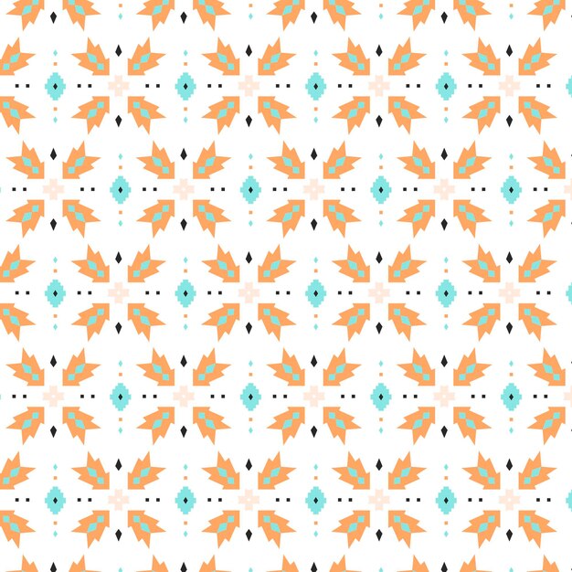 Dots and shapes songket seamless pattern template