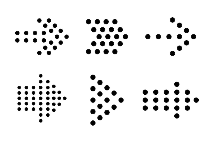 Free Vector dotted arrows