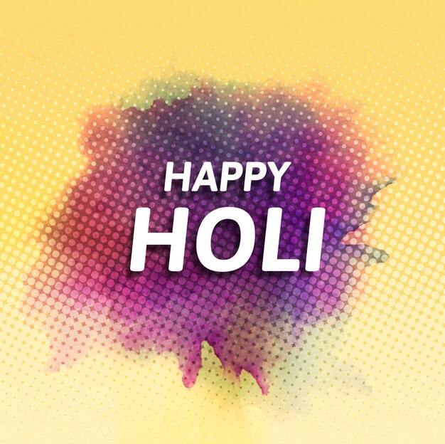 Dotted background with watercolors for holi festival