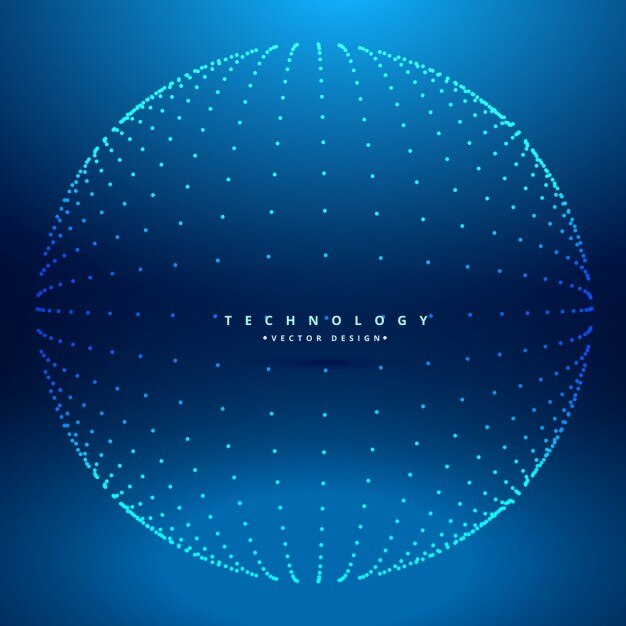 Free Vector dotted blue sphere