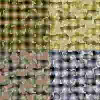 Free vector dotted camouflage patterns set