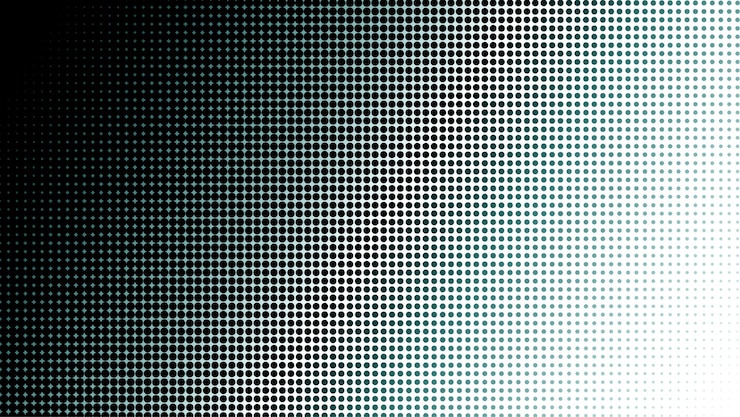 Free Vector dotted halftone gradient texture vanishing polka dot background