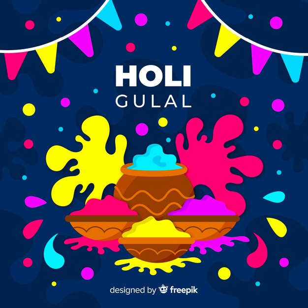 Dotted holi festival background