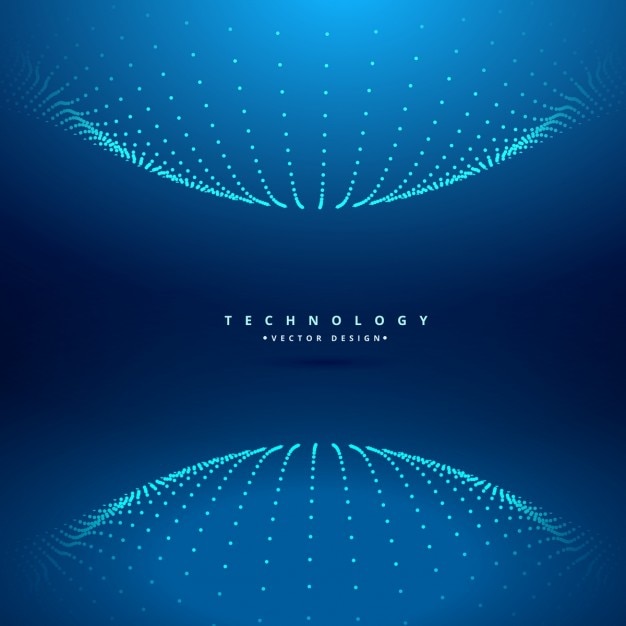 Free vector dotted sphere technology background