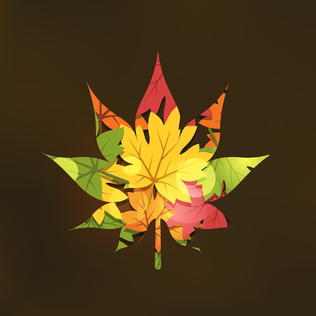 Free vector double exposure autumn illustration in flat style