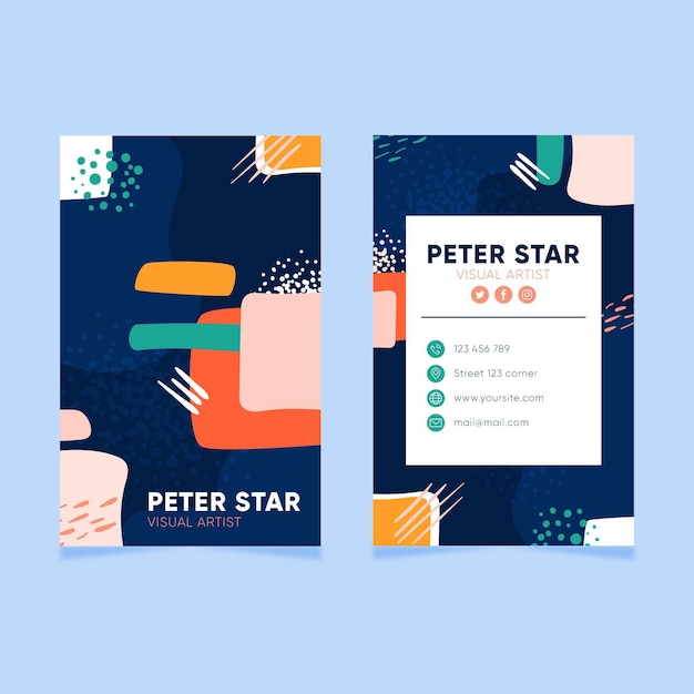 Free vector double-sided business card style