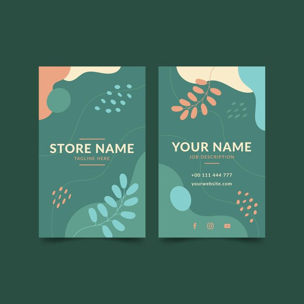 Double sided business card template