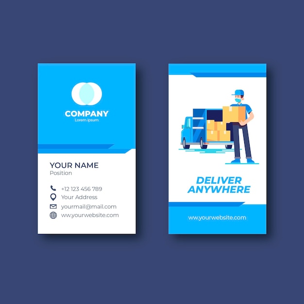 Free vector double sided business card template